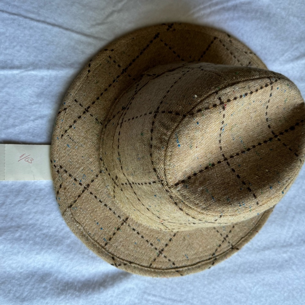 Brand new never worn . classic windowpayne style fedora will turn every head !